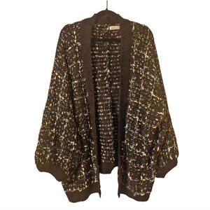 JANICE APPAREL Black Chunky Long Cardigan - One Size Fits Most